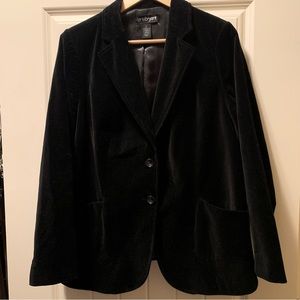 EUC Lane Bryant Black Velvet Blazer, Size 14 🖤
